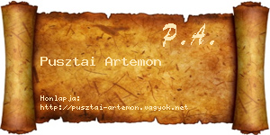Pusztai Artemon névjegykártya